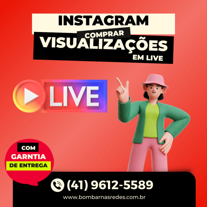 Visualizações em Live do Instagram